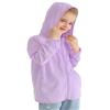 Auranso Kids Zip-Up Hoodie Girls Boys UPF50+ Sun Protection Jacket Hooded Cooling Shirt Purple 5-6 Years view 1