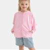 Auranso Kids Zip-Up Hoodie Girls Boys UPF50+ Sun Protection Jacket Hooded Cooling Shirt Light Pink 3-4T view 2