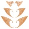 ASIJUNTYECHO Brown Elf Ears,Cosplay Fairy Pixie Elf Ears,Silicone Soft Pointed Tips Cosplay Ears,Halloween Christmas Anime Party Dress Up Costume Masquerade Themed Party Accessories view 1