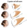 ASIJUNTYECHO Brown Elf Ears,Cosplay Fairy Pixie Elf Ears,Silicone Soft Pointed Tips Cosplay Ears,Halloween Christmas Anime Party Dress Up Costume Masquerade Themed Party Accessories view 2