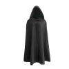 XUNRYAN Womens Cape Hooded Cloak Hood Halloween Costume Medieval Vampire Witch Cloak Wool-Blend Cape Coat Cosplay Outfit Black view 1