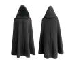 XUNRYAN Womens Cape Hooded Cloak Hood Halloween Costume Medieval Vampire Witch Cloak Wool-Blend Cape Coat Cosplay Outfit Black view 2
