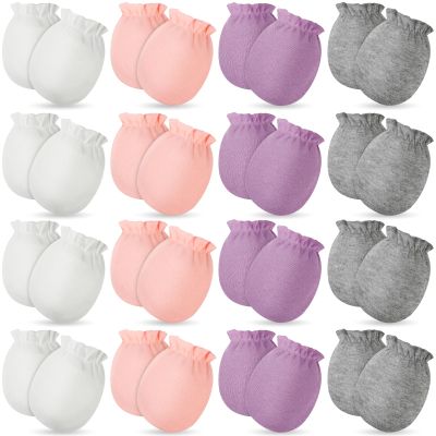 ONESING 16 Pairs Baby Mittens Newborn Mittens No Scratch 0-6 Months Warm Mittens for Newborn Baby Boys Girls
