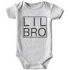 Acwssit lil Bro baby brother Baby Boy Clothes Funny newborn boy gifts Bodysuit 0-3 months Gray(3-6Months) view 1