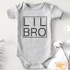 Acwssit lil Bro baby brother Baby Boy Clothes Funny newborn boy gifts Bodysuit 0-3 months Gray(3-6Months) view 2