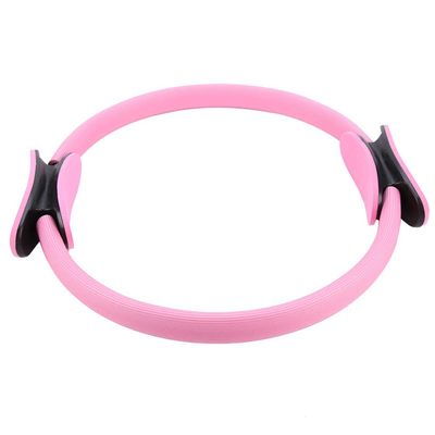Mokernali Pilates Ring Circle, Fitness Ring Magic Exercise Circle Dual Grip Yoga Pilates Ring, Resistance Circle for Home Thigh Workout, Pelvic Floor Muscle Training(Pink)