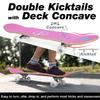BELEEV Skateboards for Beginners, 31 x 8 inch Complete Skateboard for Kids Teens Adults, 7 Layer Canadian Maple Double Kick Deck Concave Cruiser Skateboard with Skate T-Tool(Light Pink) view 3