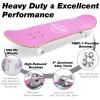 BELEEV Skateboards for Beginners, 31 x 8 inch Complete Skateboard for Kids Teens Adults, 7 Layer Canadian Maple Double Kick Deck Concave Cruiser Skateboard with Skate T-Tool(Light Pink) view 4