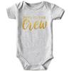 Acwssit New To The Crew Baby Boy Clothes Funny newborn boy gifts Bodysuit 0-3 months Gray view 1