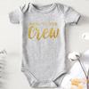 Acwssit New To The Crew Baby Boy Clothes Funny newborn boy gifts Bodysuit 0-3 months Gray view 2