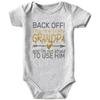 Acwssit I Have A Crazy Grandpa Baby Brother Boy Clothes Funny Newborn Boy Gifts Bodysuit 0-3 Months Gray view 1