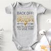 Acwssit I Have A Crazy Grandpa Baby Brother Boy Clothes Funny Newborn Boy Gifts Bodysuit 0-3 Months Gray view 2