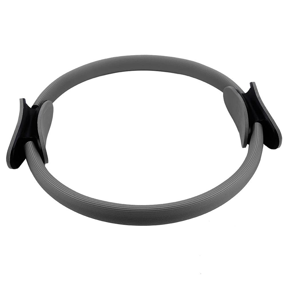Mokernali Pilates Ring, 15" Fitness Circle, Magic Exercise Circle with Dual Grip, Yoga Pilates Ring, Resistance Circle for Home Thigh Workout, Pelvic Floor Muscle Training(Black)
