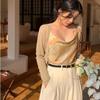 Sun Knit Cardigan Women's Thin Ice Silk Coat Shawl Air-Conditioned Shirt with Slip Skirt, 2023 New Sheer Tops for Women (Khaki) view 2