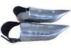 Medieval Silver Gothic Sabatons Knights Larp Armor Shoes costumes Roleplay Cosplay Iron Steel Feet Armor shoes Pair of Warrior Sabatons view 2