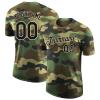 Personalized Camo T-Shirts Front and Back with Name & Number, Customized Baseball Jersey Short Sleeve Sports Tees Uniform for Family and Team view 1
