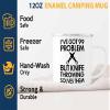 Flairy Land Knife Throwing Camper Mug 12oz - Knife Throwing Solves Them - Knife Thrower Gift Hobby Man Darts Axe Sport Knife Throwing Coach view 3