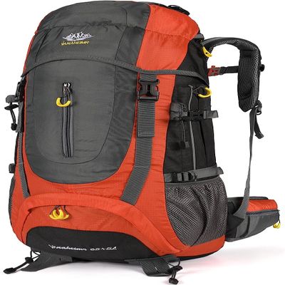 A N T INDUSTRIES 75L Hiking Backpack Camping Backpack Backpacking Backpack, Mountaineering Backpack with 65L+5L Rain Cover (Orange)