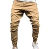 Maiyifu-GJ Men's Tight Waist Drawstring Multi-Pocket Overalls Trousers Loose Fitness Casual Slacks Quick-Drying Sweatpants (Khaki,Medium) view 1
