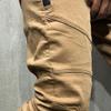 Maiyifu-GJ Men's Tight Waist Drawstring Multi-Pocket Overalls Trousers Loose Fitness Casual Slacks Quick-Drying Sweatpants (Khaki,Medium) view 4