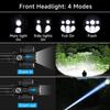 Super Bright Rechargeable Bike Light Set, 4+4 Modes,Powerful Bicycle Front Headlight and Back Taillight,18+ hrs, IPX6 Waterproof Bike Lights for Night Riding, Bike Light for Road Mountain Cycling view 2