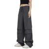 Rolanko Parachute Pants for Girls Joggers Y2K Cargo Pants with Pocket Harajuku Jogger Cargo Trousers Streetwear (Grey, 8-10) view 2