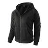 Boy's Zip Up Hoodie Heavyweight Winter Sweatshirt Fleece Sherpa Lined Warm Jacket (8-9, 12#black) view 1