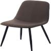 Dining Chair Dining Chairs Sturdy Black Metal Legs Retro Lounge Chairs PU Flame Retardant Faux Leather Upholstered Seat (Color : Caramel Colour) view 1