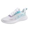 Fashion Summer Women Mesh Hollow Breathable Comfortable Lightweight Lace Up Gradient Color Sneaker Women (Sky Blue, 6.5)