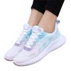 Fashion Summer Women Mesh Hollow Breathable Comfortable Lightweight Lace Up Gradient Color Sneaker Women (Sky Blue, 6.5) view 2