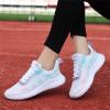 Fashion Summer Women Mesh Hollow Breathable Comfortable Lightweight Lace Up Gradient Color Sneaker Women (Sky Blue, 6.5) view 4