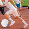 BOOPH Kids Athletic Crew Socks Boys Girls Performance Breathable Half Cushioned Socks Thick Cotton Calf Sockss for Running Soccer 6 Pairs 10-14Y White with Grey Toe view 2