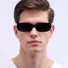 CUBANE SunglassesPolarized Sunglasses Retro Rectangle SunglassesSunglasses Men's Small Frame European and American Sunglasses Women's Fashion Retro Trend (Grey Frame Powder) view 2