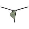 Jaxu Men's String Thong Pouch Underwear Triangle Back Minimum Coverage Underpants Posing Tangas Leopard Jockstrap Green Leopard XL view 1