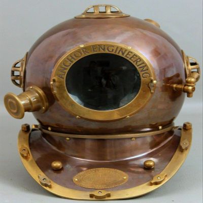 Diving Helmet US Navy Mark V Deep Sea Marine Divers Antique Scuba SEA Divers A4