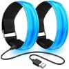 Reflective LED Running Armband, Rechargeable and Adjustable LED Light Armband, Suitable for Night Running, Cycling, Various Night Sports (Pack of 2) (Blue) view 1