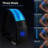 Reflective LED Running Armband, Rechargeable and Adjustable LED Light Armband, Suitable for Night Running, Cycling, Various Night Sports (Pack of 2) (Blue) view 2