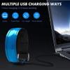 Reflective LED Running Armband, Rechargeable and Adjustable LED Light Armband, Suitable for Night Running, Cycling, Various Night Sports (Pack of 2) (Blue) view 4