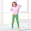 Aflyko Girls' Leggings Doodle Banana Kids Athletic Pants Dance Tights Yoga Ballet Running Workout Everyday Wear 5T view 2