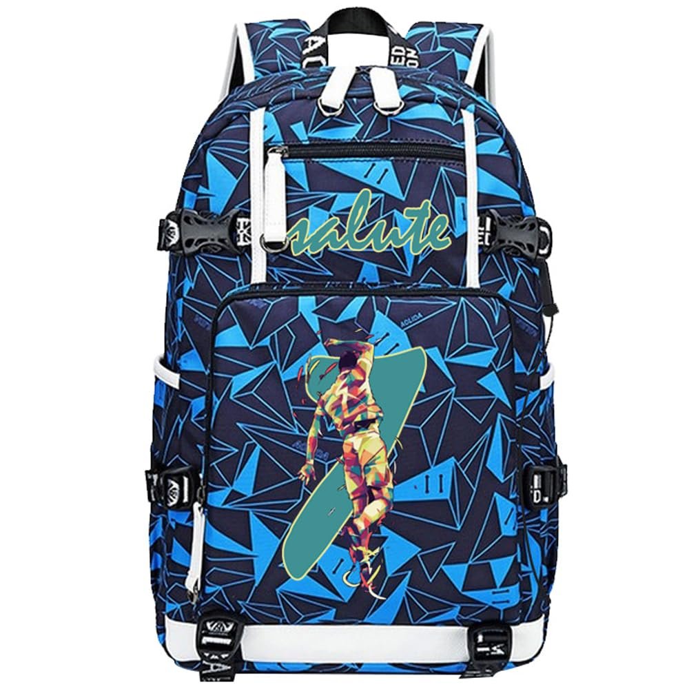 Soccer Player 7 Multifunction Backpack Travel Football Fans bag for Men Women (NB-Pattern 4)