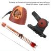 Diydeg Arrow, 4 Arrows PU Quick Release System Brown Leather Material Holder, Release Lock Mounting Archery Recurve Bow Case view 2