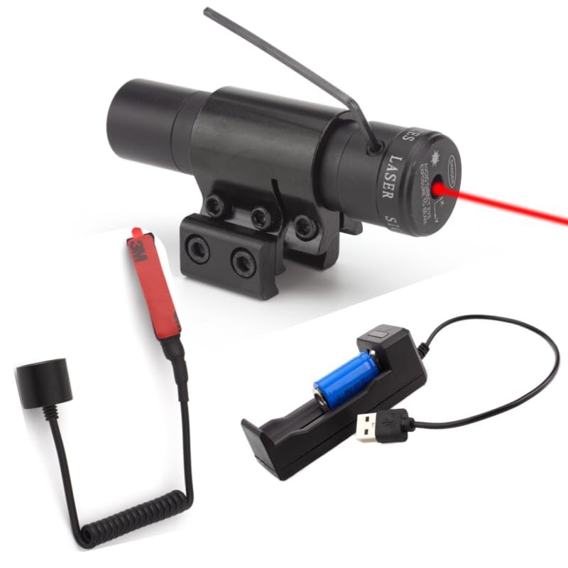 Red Laser Sight Beam Dot Sight Scope Tactical Picatinny Sight Scope (Red Laser Beam Dot Sight Scope with Pressure Switch)