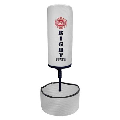 RIGHT PUNCH Punching Bag for Adults, Teens Kick Boxing Heavy Bag (White)