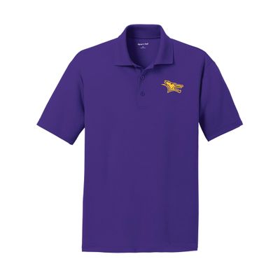 J2 Sport Kansas Wesleyan University Mens Adult Polo  NCAA Collegiate Short Sleeve Polo Shirt Purple