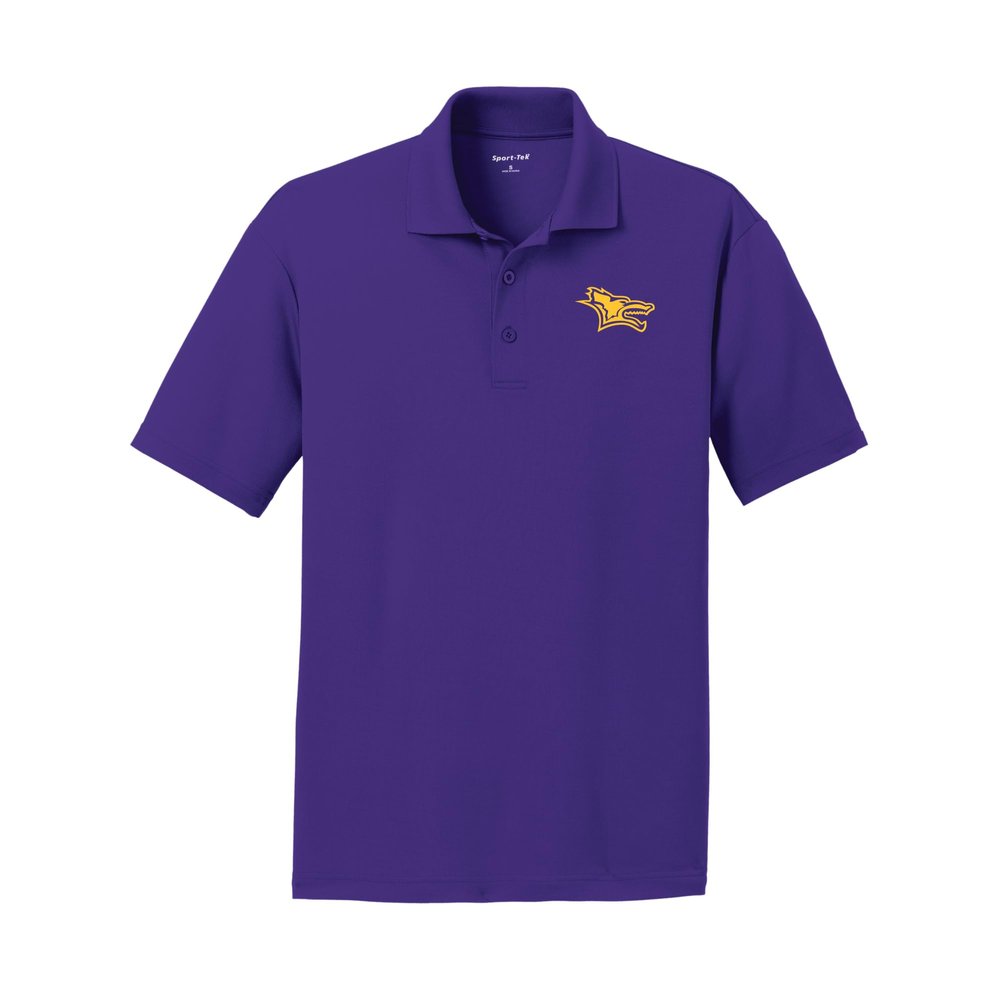 J2 Sport Kansas Wesleyan University Mens Adult Polo  NCAA Collegiate Short Sleeve Polo Shirt Purple