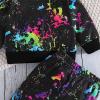 Kids Outfit Soft Cotton Warm Crewneck Long Sleeve Round Neck Tie Dye Set Clothes Set For Going Home (A, 9-12 Months) view 3