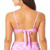 California Waves Womens Juniors V-Wire Tie-Dye Bikini Swim Top Pink M view 2