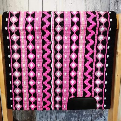 Western Horse Saddle Pad Blanket Show Ranch Pad Custom Handmade New Zealand Wool Oversized 34" x 42" | 34" x 40" | 34" x 38" ME-WSP-115 (34" x 42")