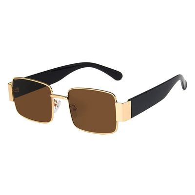 XLUMIO Women Metal Sunglasses Vintage Ladies Irregular Sun Glasses Men Women UV Protection Shades Eyewear,1,one size