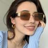 XLUMIO Women Metal Sunglasses Vintage Ladies Irregular Sun Glasses Men Women UV Protection Shades Eyewear,1,one size view 3